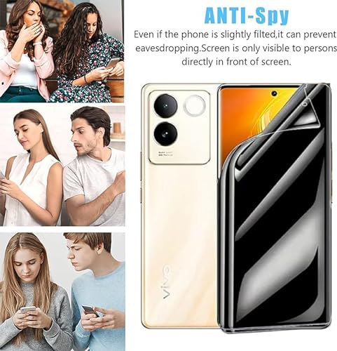 Image of ZARALA Privacy Hydrogel Screen Protector for IQOO Z7 Pro 5G and Vivo T2 Pro Anti-Spy Flexible TPU Private Protective Film, Anti-Scratch Anti-Peeping Ultra-Thin Soft Hydrogel Protective Film