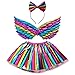 Hifot Costume da Unicorno Bambina,Tutu Gonna con Ali Arcobaleno Cerchietto Unicorno, Vestito da Principessa per Bambini Festa Compleanno Regalo Carnevale