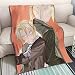 QTRT Fullmetal Alchemist-Edward e Alphonse Spalle contro spalle 3D Stampato Coperta Personaggi dei cartoni animati Anime morbido peluche flanella trapunta della coperta Anime Fan Otaku regalo Biancher