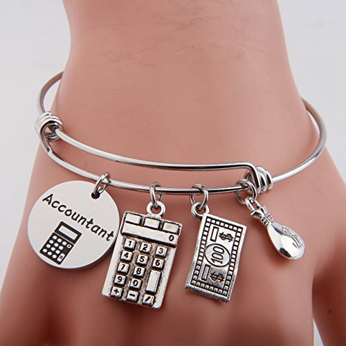 Gzrlyf Accountant Bracelet Calculator Charm Bracelet Accounting Jewelry CPA Graduation Gift2