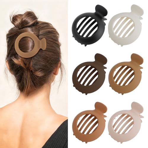 Pinzas planas para cabello, pack de 6, mate antideslizante miniatura 1
