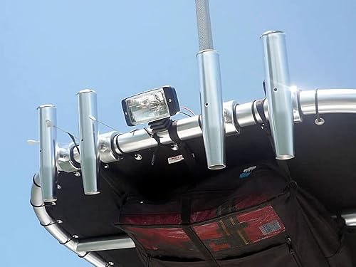 Miniatura 9 de Raider T-Top Soporte de caña de aluminio con abrazadera individual para 1.5 pulgadas, 1.875 pulgadas, 2 pulgadas horizontal o vertical para barcos