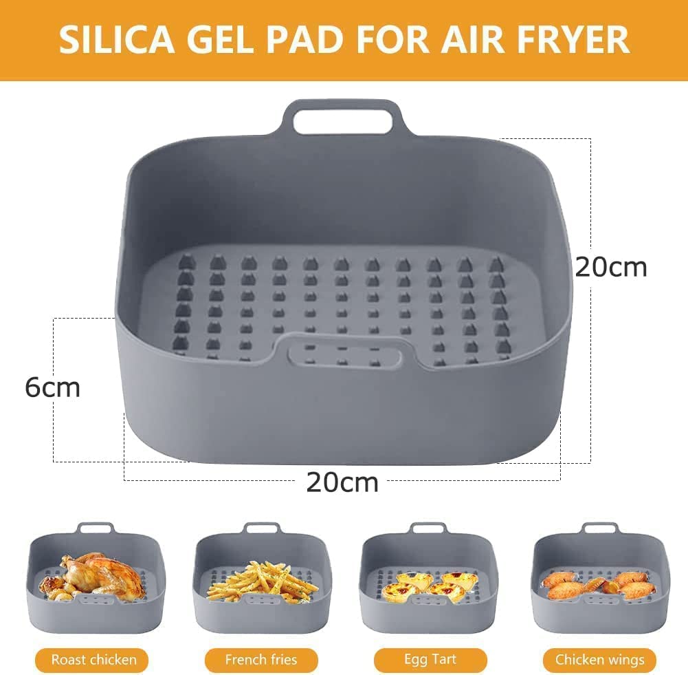 Cestino per Friggitrice ad Aria in Silicone, BISNIE Teglie per