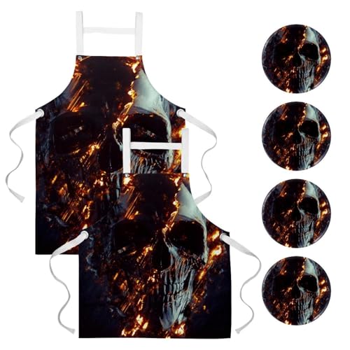 Tablier de cuisine et de serveuse réglable pour restaurant avec broches