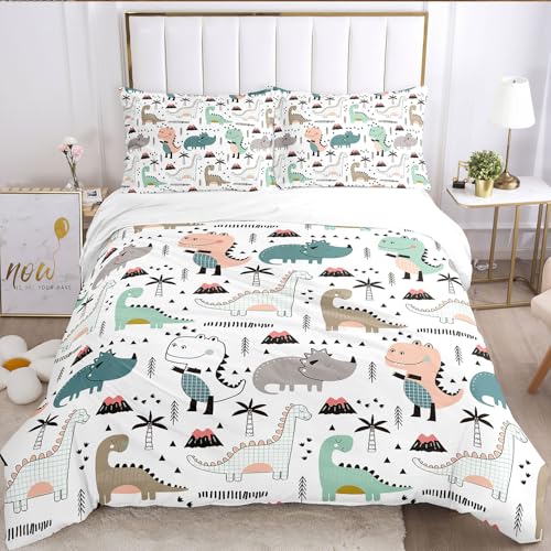 Ropa de cama infantil con diseño de dinosaurios