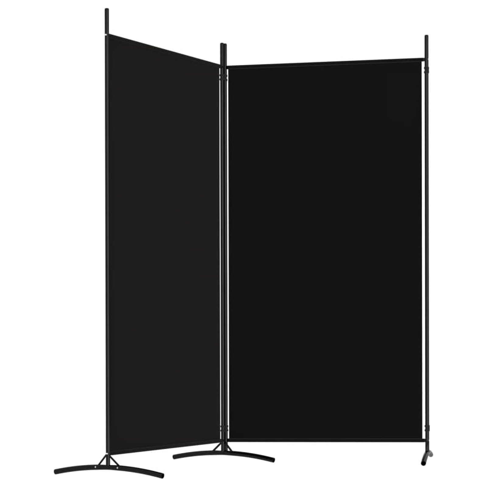 IKAYAA Biombo Plegable de 2 Paneles Biombo Separador de Ambientes 175 x 180 cm Divisor de Habitación Plegable Pantalla de Privacidad para Oficina Dormitorio Negro