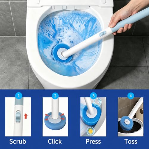 RV Toilet Brush with Wall Mounted Holder,RV Accessories, 56 Cleaner Refills by KZKR - Used condition - Image 3