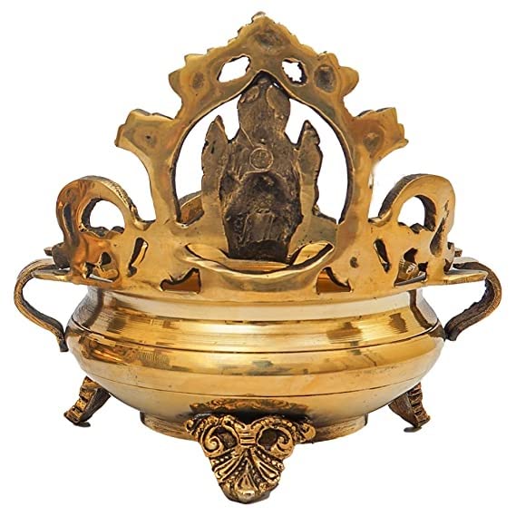 Urli en laiton Laxmi Taajoo objet art traditionnel ciselé - 4