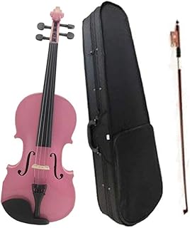 Acoustic Violin Violin, Beginners Practice The Violin, Adult Grading Musical Instrument Comes with A Violin Case, Piano Bow Strings for Children, Adolescents Shijinhao (Color : Pink, Size : 1/8)