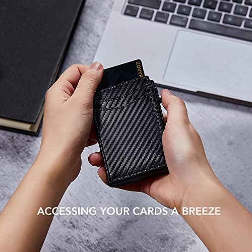 Smart Slim Wallet for Men, Minimalist Pop Up Wallet RFID Blocking Credit Card Holder Bifold Wallet with ID Window3