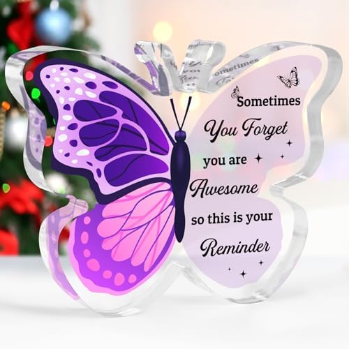 You Are Loved Acrylic Butterfly Decor - Green Butterfly Table Sign - Inspirational Gifts For Women