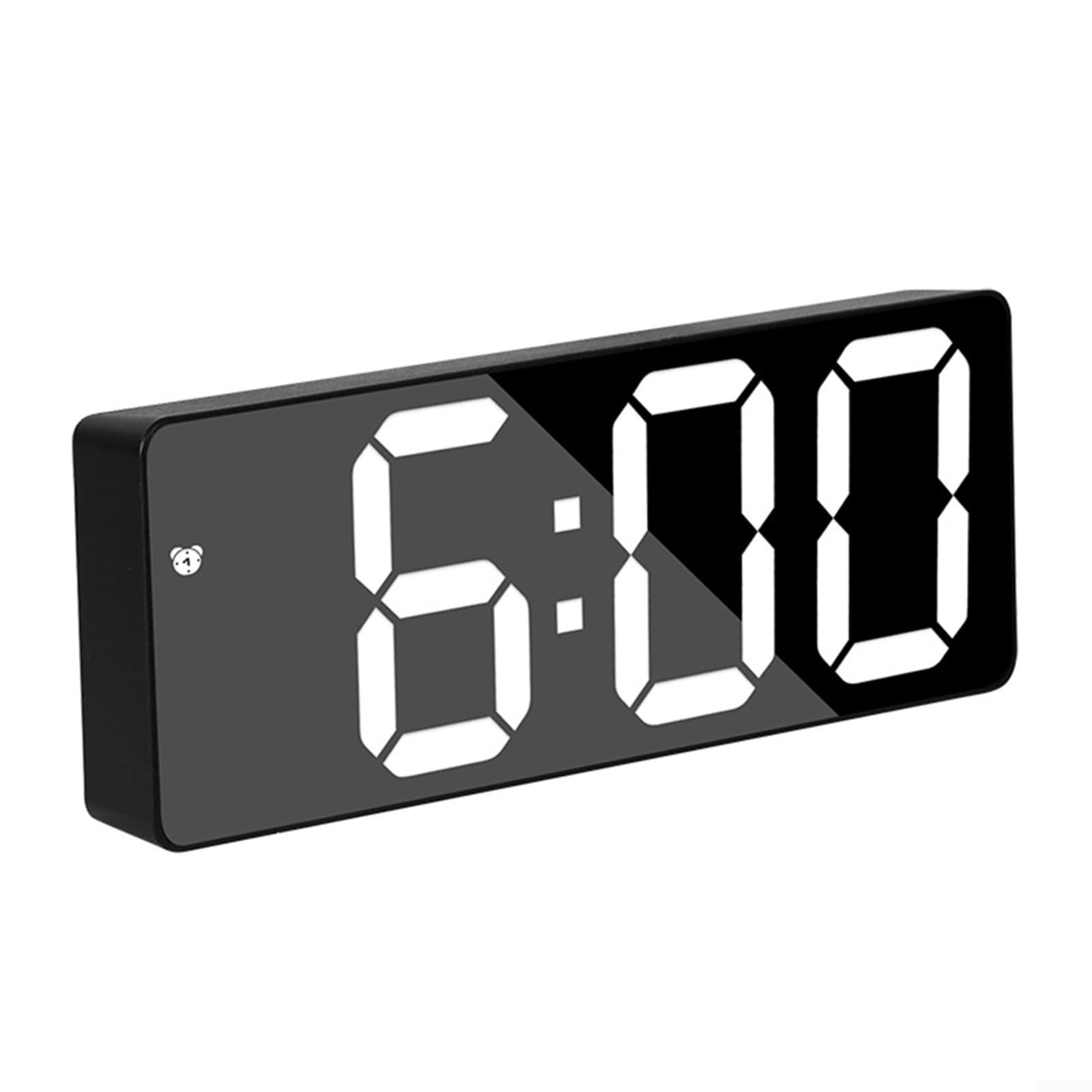 BlissfulAbode User Friendly Digital Alarm Clock with Large Display, Snooze Option, and Multi Function Features for Modern Living Spaces (black)