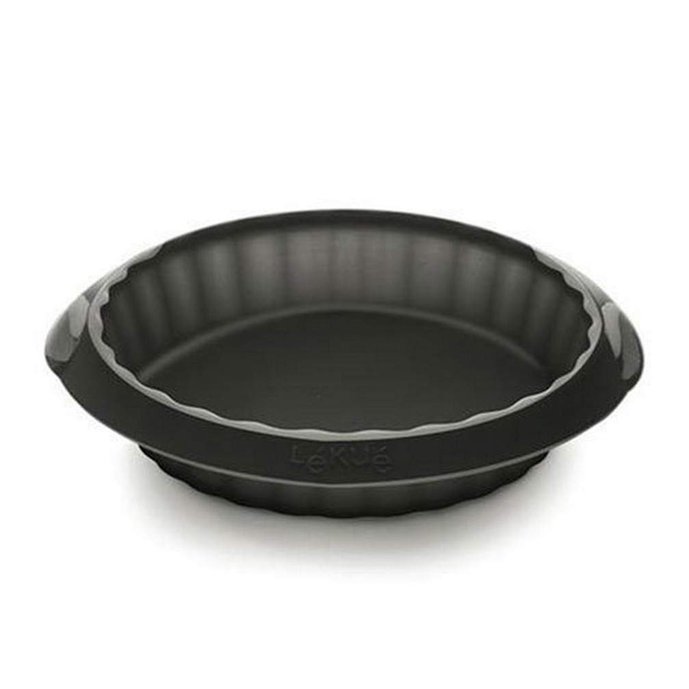Lékué 4 x Black Round Silicone Baking Mould Standard