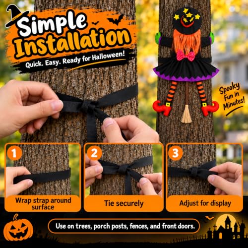 Trusthere Halloween Crashing Witch Decoration - image 3