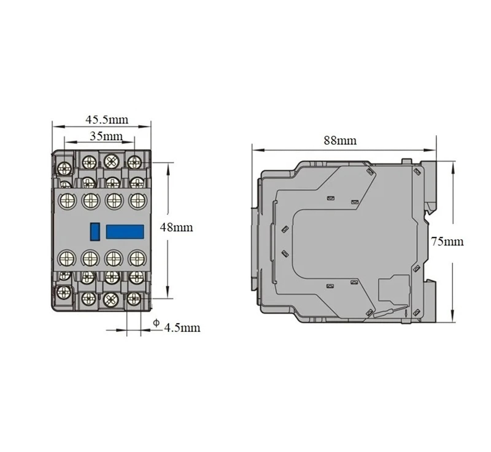 NXC-06 Contactor 6A 1NO+1NC AC 24V 36V 48V 110V 127V 220V 380V 415V 1Pcs(AC 24V)