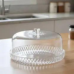 Boleira de Acrílico Transparente com Tampa Glamour - Plasútil