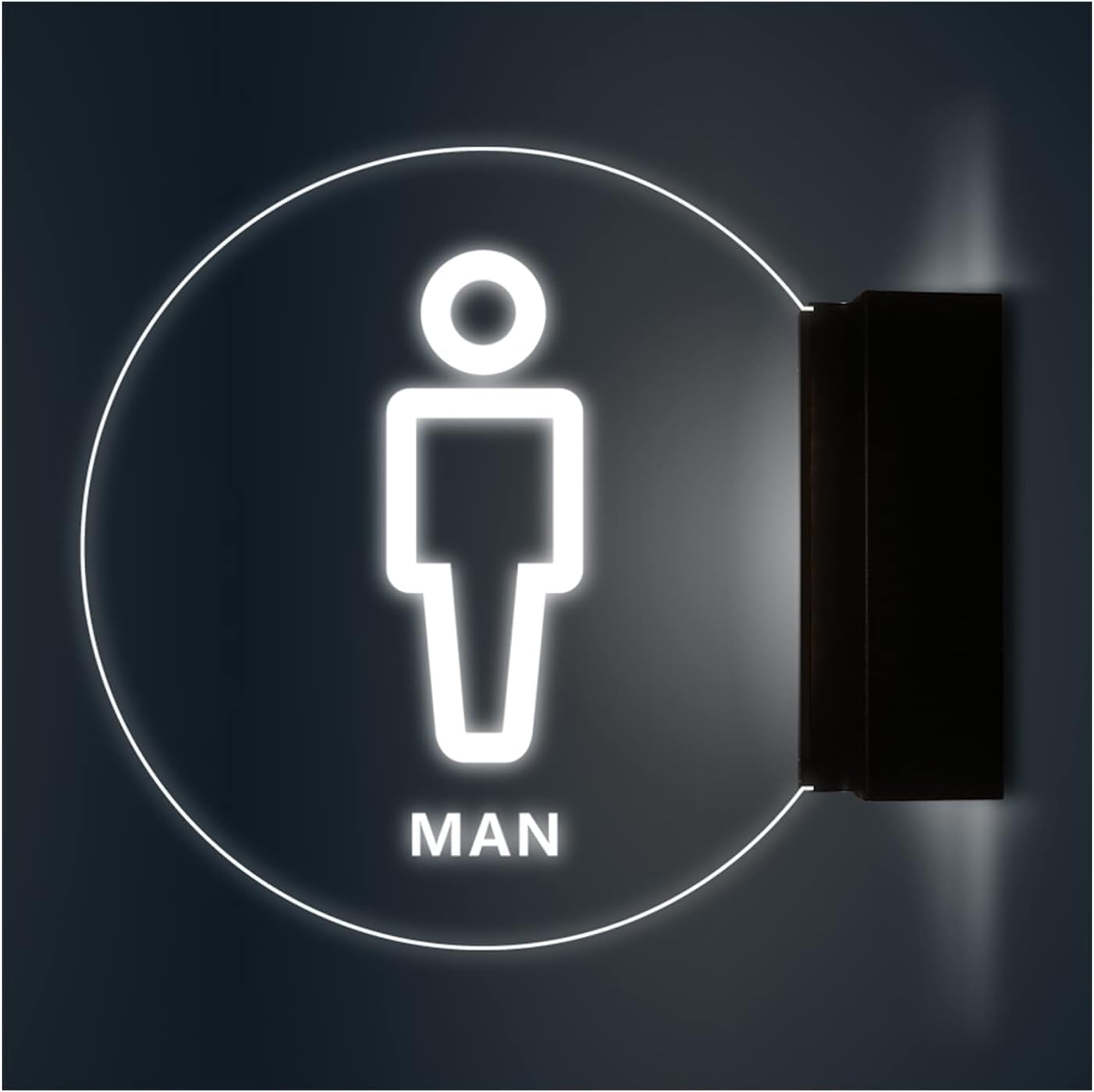 Panneau LED en acrylique pour femmes et hommes guidant efficacement vers les toilettes