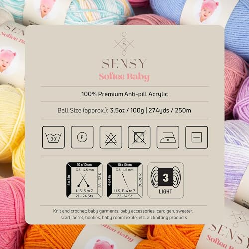 S Sensy BABY Yarn, 3.5 Oz, 275 Yards thumb #5