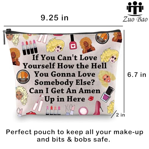 Drag Race Inspired Makeup Bag Drag Queen Gift Can I Get an Amen Canvas Cosmetic Bag for Fans (Get an Amen) - Image 2