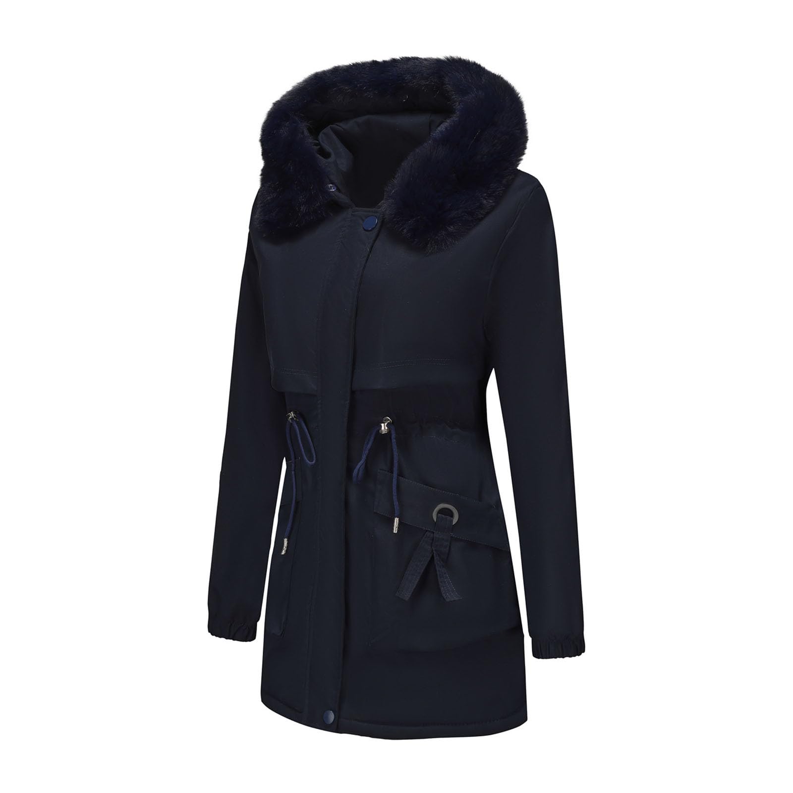 Abrigos de Invierno para Mujer,Chaqueta Acolchada Cálido Abrigos Gruesa Plumifero Chaquetas Polar Elegante Parka Prueba de Viento con Capucha Cortavientos con Bolsillos para Diario y Al Aire Libre