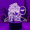Creative Anime Veilleuse Table Lampe LED 16 Couleurs Jouets Satoru Gojo Ensemble Japonais Anime Éclairage Décoratif pour Enfants Bébé sans Couverture (Satoru Gojo 2)