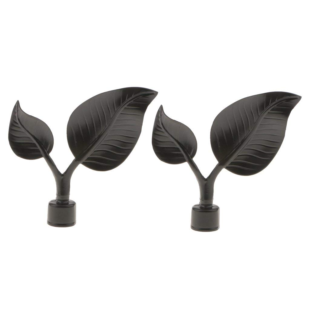 Extremos de barra de cortina, 2 piezas decorativas de diseño elegante para barras de 22 mm de diámetro, aleación de aluminio de 22 mm de diámetro.