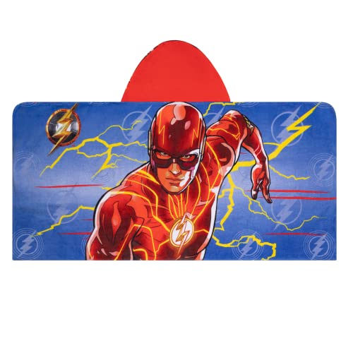 Image of WB The Flash Movie DC Comics Kids Bath /Pool /Beach Soft Cotton Terry Hooded Towel Wrap, 24 in x 50 in, By Franco