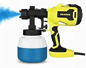 Pistola de Pintura Elétrica HVLP 600W, Pulverizador de Tinta Profissional com 4 Bicos de Cobre 800ml, 32000 RPM, Ideal para Pintura Residencial, Móveis e Artesanato