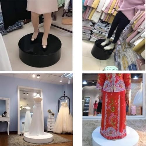 White Round Display Pedestal for Women, 80x20cm Plinth Stand for Bridal Store Events, Mannequin, Shoe & Bag Showcase - Elegant Display Risers