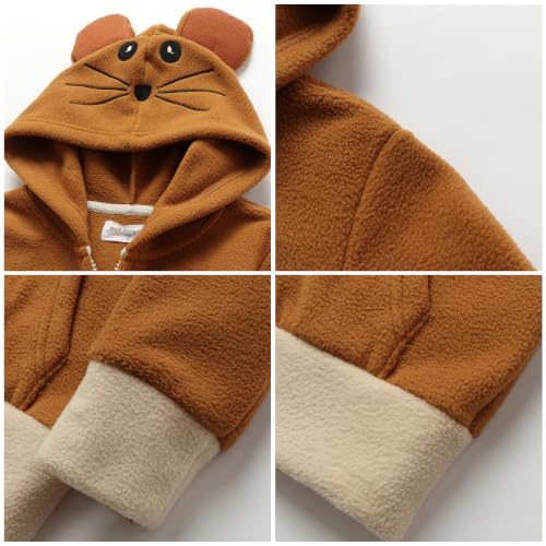 Image of Mud Kingdom Fleece Hoodies Jacket for Boys Girls Full Zipper Long Sleeve Happy Halloween