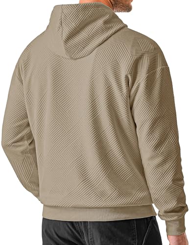 Jmierr Mens Hoodie Casual Fashion Long Sleeve Hooded Collar Drawstring Pullover Sweatshirt Texture Fall Shirts Lightweight Soft Sweaters With Pockets thumb #1
