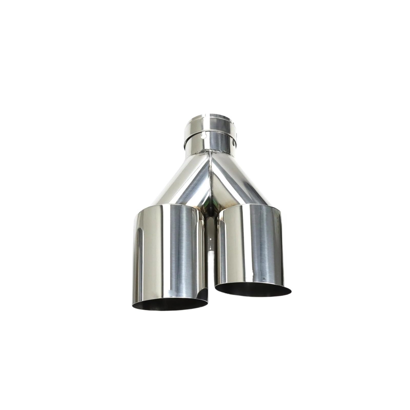 Terminali di Scarico Doppi universali in Acciaio Inox, aggiornamento Scarico, silenziatore per Auto Popolare, terminali di Scarico a Doppio ugello (Destro 51-101 mm)