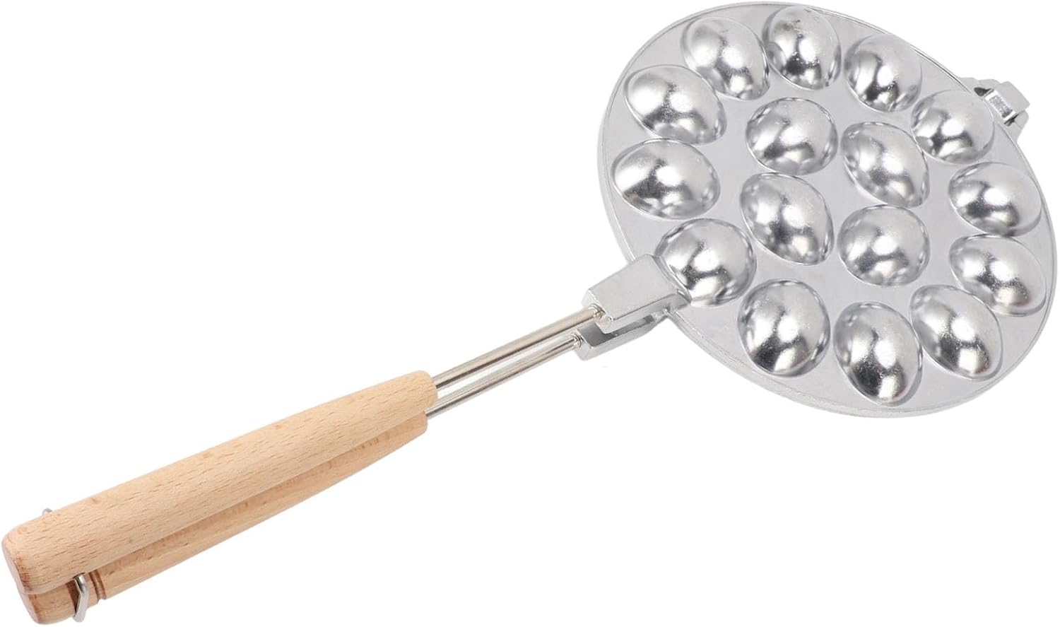 16 Walnut Cookie Maker with Non Stick Coating, Composite Wood, Aluminium Alloy Multicavity Oven Cookies Cake Wooden Handle Cookie Embossing Cookie (B)