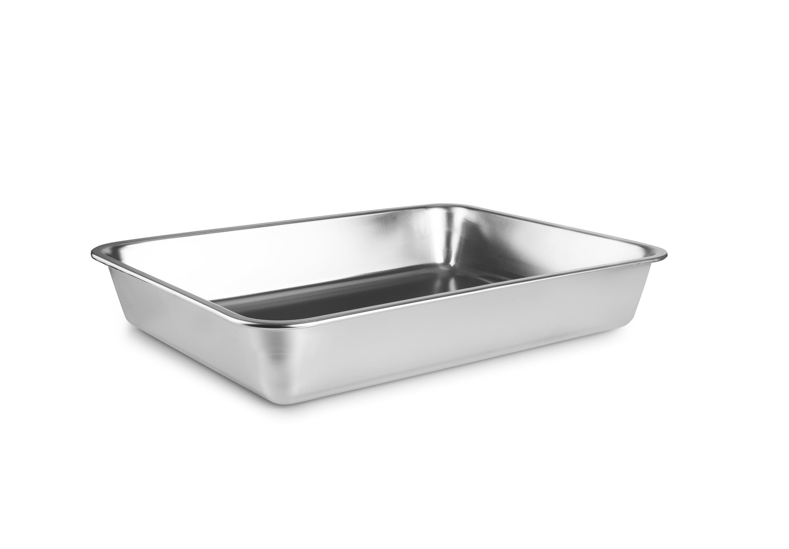 IBILI - Rectangular Food Buffet Oven Dish, Stainless Steel 18/10, 29.80X23.60X5 cm