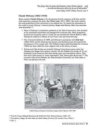 Alfred Music 00-22428 Beyond The Romantic Spirit (1880--1922), Bk 2: 16 Intermediate To Early Advanced Piano Solos Reflecting The Influence Of 16 Great Composers On Music ... Book & Online Audio (The Spirit Series thumb #6