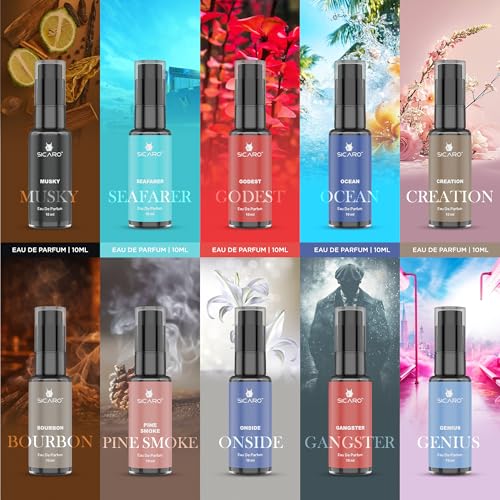 Image of Premium Perfume Gift Set Pack of 10 EDP 10ml Each Long Lasting Luxury Perfume Eau de Parfum (100 ml, Unisex)