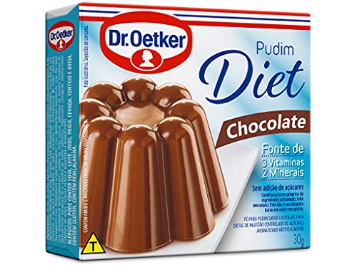 Dr. Oetker Pudim Diet Sabor Chocolate, Pó para Preparo de Sobremesa, Consistência Cremosa e Sabor De