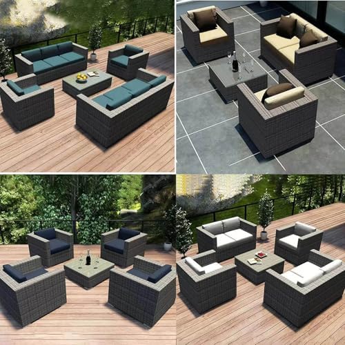 Waterproof Rattan Patio Cushion Covers - 6pcs Removable Seat Pads for Indoor/Outdoor Furniture, 23x60x55cm, Durable & Stylish Chair Accessories