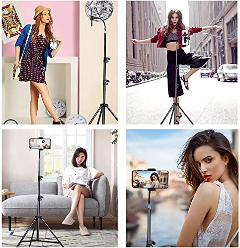 Pixel Cell Phone Tripod 27inch to 80inch Adjustable Phone Video Stand for iPhone & Camera Video Recording Vlogging/Streaming/Photography Rotatable Live Video Stand Compatible Mobile Phones
