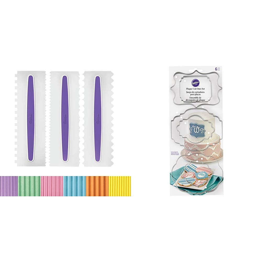 Wilton Icing Buttercream Smoother Comb Set Pieces And Fondant