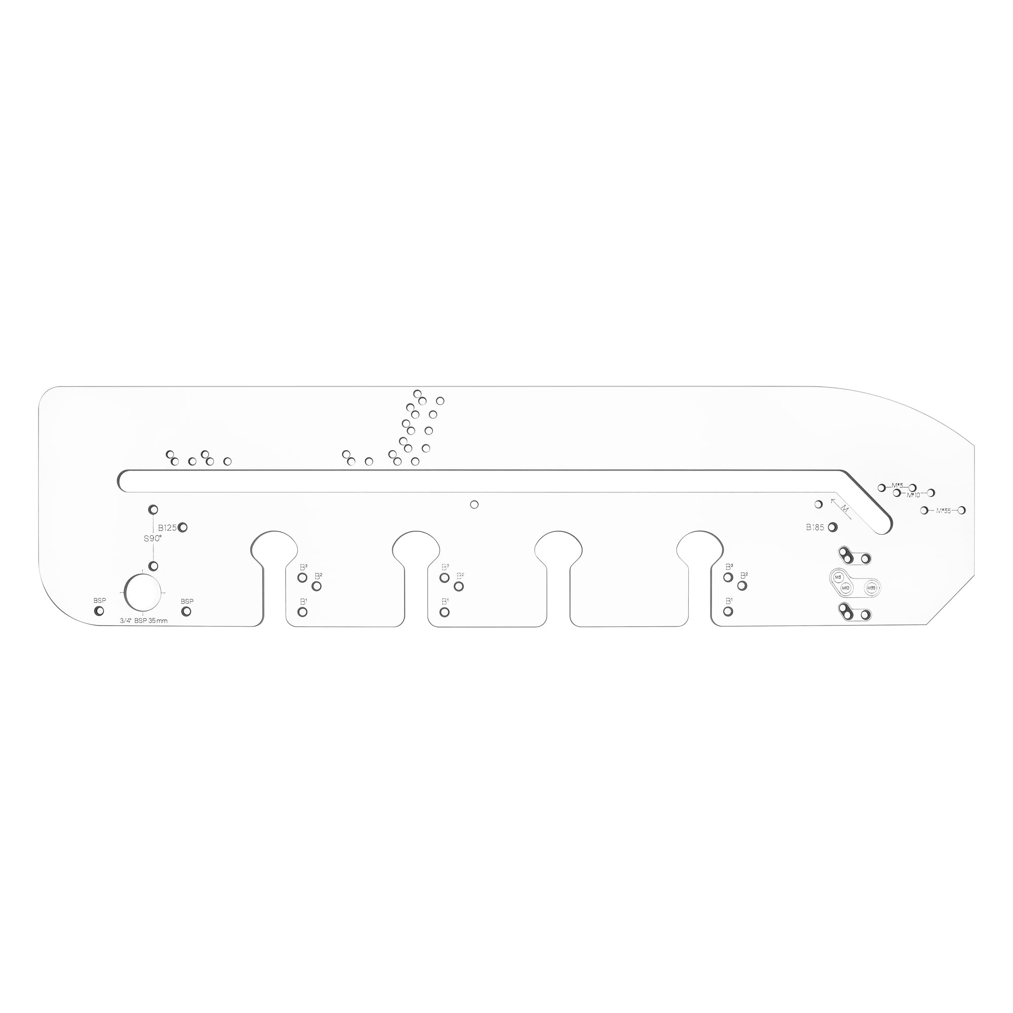 Trend Professional Plantilla Multi-Materiale per Giunzioni a Mitra Mason, Fino a 950mm di Larghezza, Allineamento Bordo Anteriore, KWJ950/PRO
