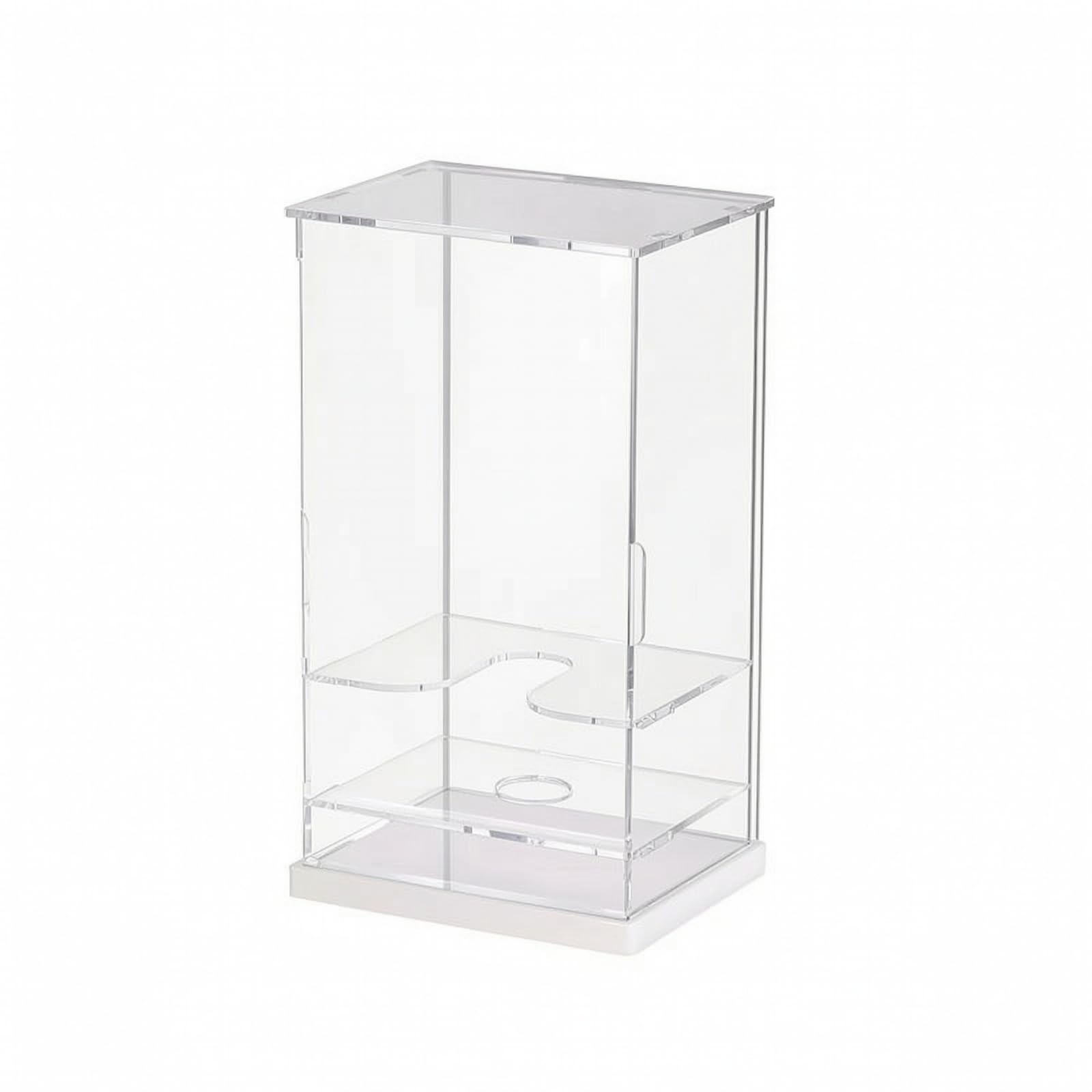 Colcolo Vitrina Rectangular Acrílico Compacto Estuche Acrílico con Puerta Resisn para Escritorio