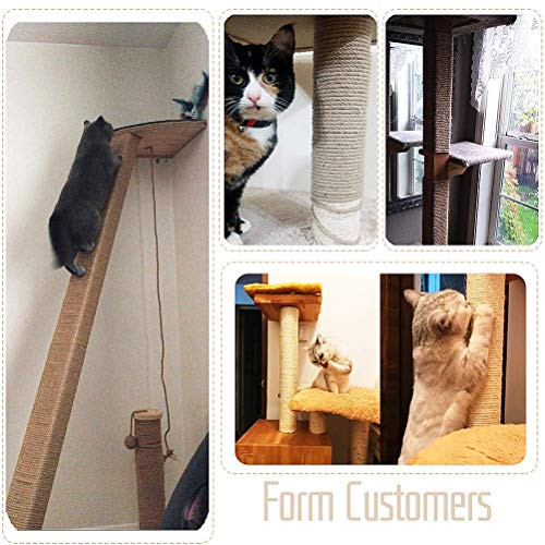 Aoneky Cuerda de Sisal Natural - 6/8/10mm, 10/20/30/40/50/100M, Cuerda para Rascador de Gatos, Cuerda Multiusos para Embalaje de Regalos Decoración Manualidades Bricolaje Jardinería, Marrón (8mm×50M) - imagen 7