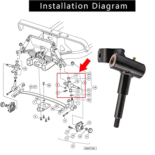 Club Car Precedent Driver Side Spindle Assembly For 2004 -Up Golf Cart #TOP5