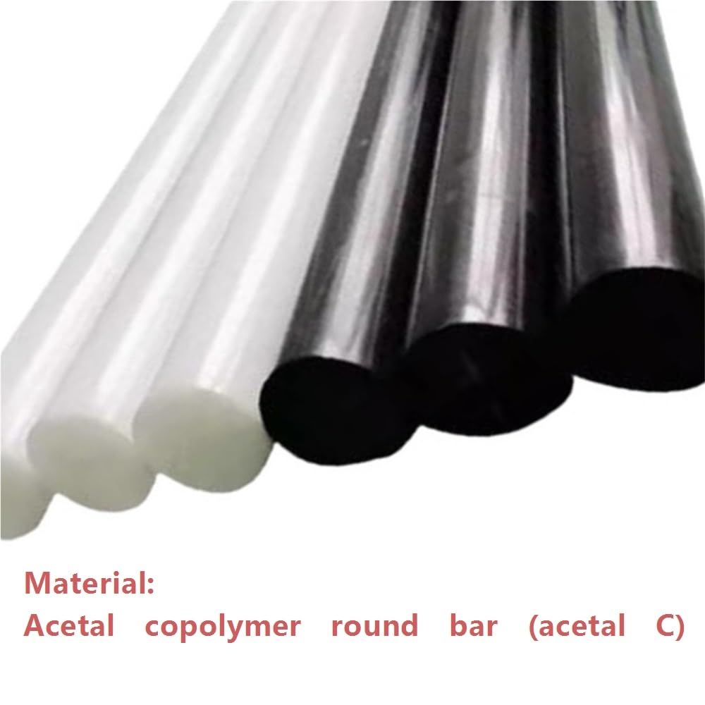 5 Stück POM-Rundstäbe – Acetal-Copolymer, wiederverwendbare Kunststoffstäbe for elektrische Geräte, Durchmesser 15–55 mm(Black,50x1000mm)