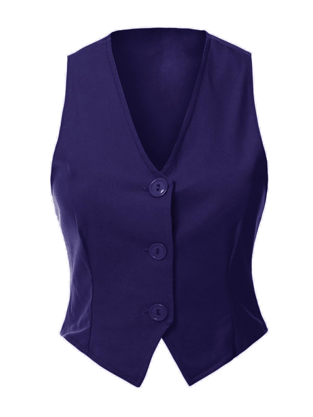 Design by Olivia Women's Dressy Casual Versatile Racerback Vest Three Button Tuxedo Suit Waistcoat