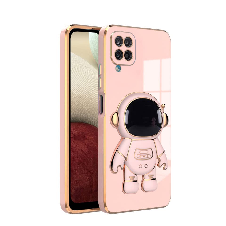 V-TAN Electroplated 3D Astronaut Holster Folding Stand Back Case Compatible with Samsung Galaxy M33 5G,Samsung M33 5G (Pink)- Best and cheap mobile covers in India