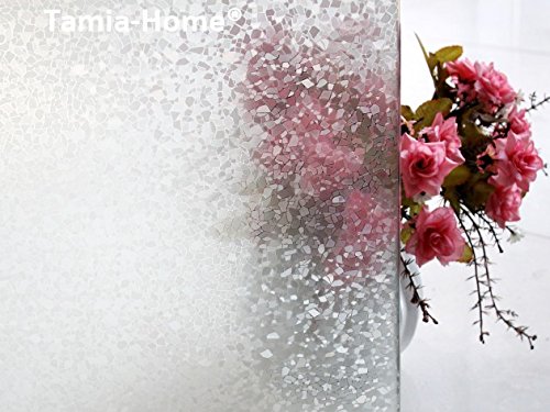 'Tamia de Home estática Ventana pantalla 90% UV Protección solar Incluso antiadherente Extremo de privacidad Cristal Decoración"Loza, 1 pieza, color blanco, semitransparente, 8 K de 29hs de wkfk