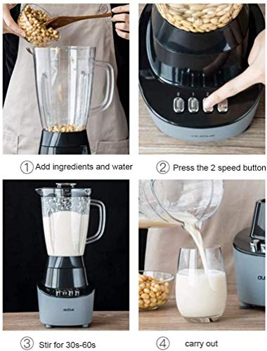 Misturador de mesa para suco frito preto para casa, máquina de frutas multifuncional totalmente auto