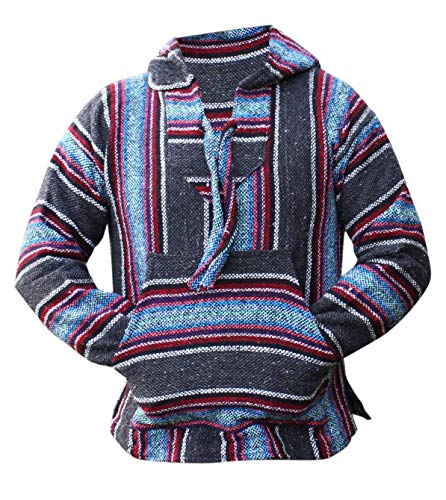 Del Mex Mexican Baja Hoodie Hippie Surf Poncho Sweater Sweatshirt Pullover Jerga product thumbnail 15